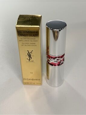 NEW Yves Saint Laurent YSL Lacquered Candy Glaze Lip Gloss Stick in Pink (19)